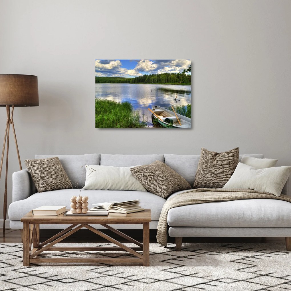 Obraz na szkle - Malownicza wioska (70x50 cm)