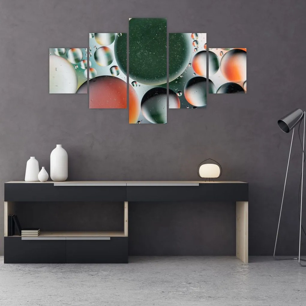 Obraz abstrakcji - bąbelki (125x70 cm)