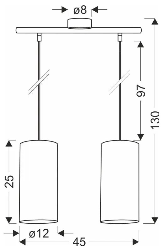 Jasnobrązowa lampa wisząca ø 12 cm Ballo – Candellux Lighting