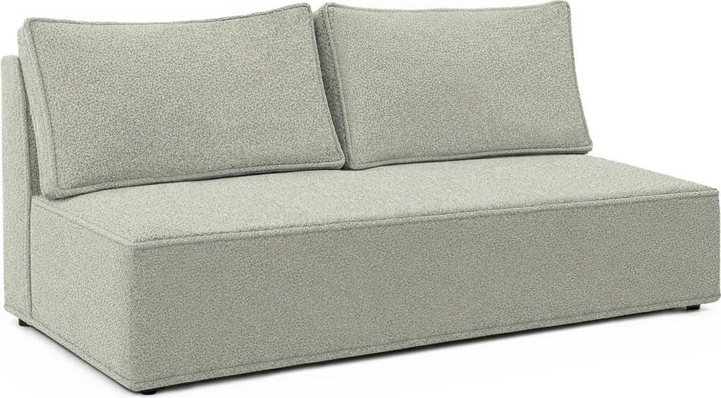 Sofa z Funkcją Spania MAVIA Szara Boucle Nowoczesna