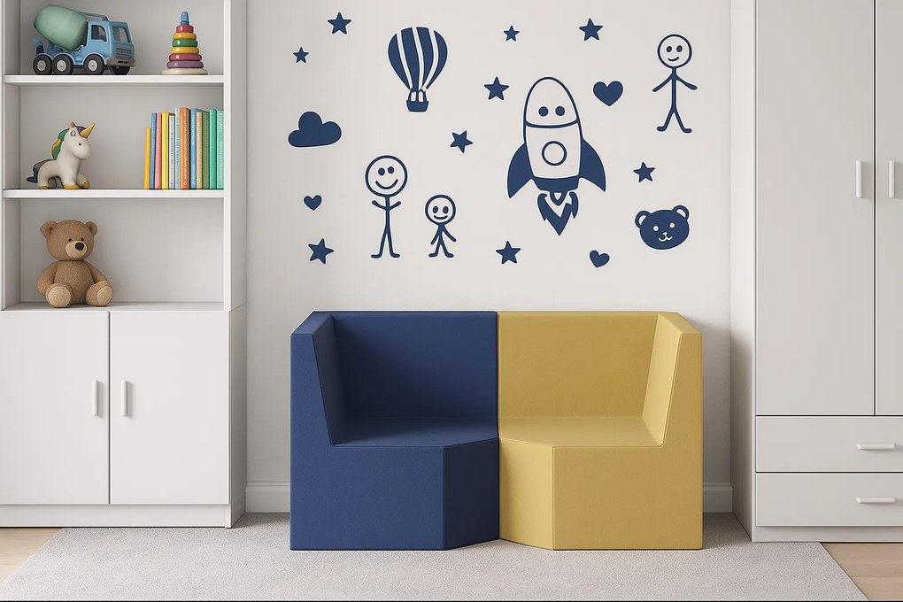 Kanapa piankowa do przedszkola Tobo Light Junior, narożnik