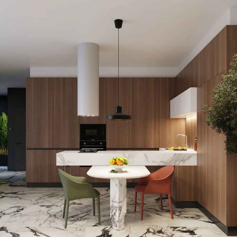 Czarna lampa wisząca ø 35 cm Vito – Sollux