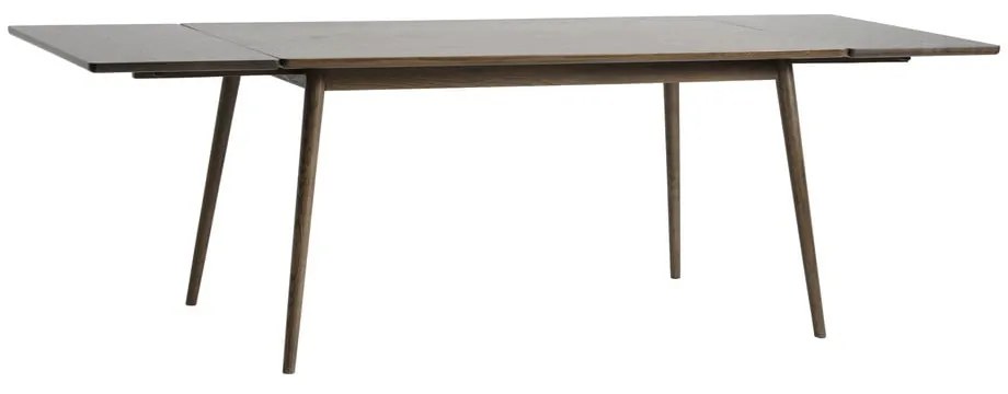 Brązowy rozkładany stół z blatem w dekorze dębu 150x90 cm Barrali – Unique Furniture