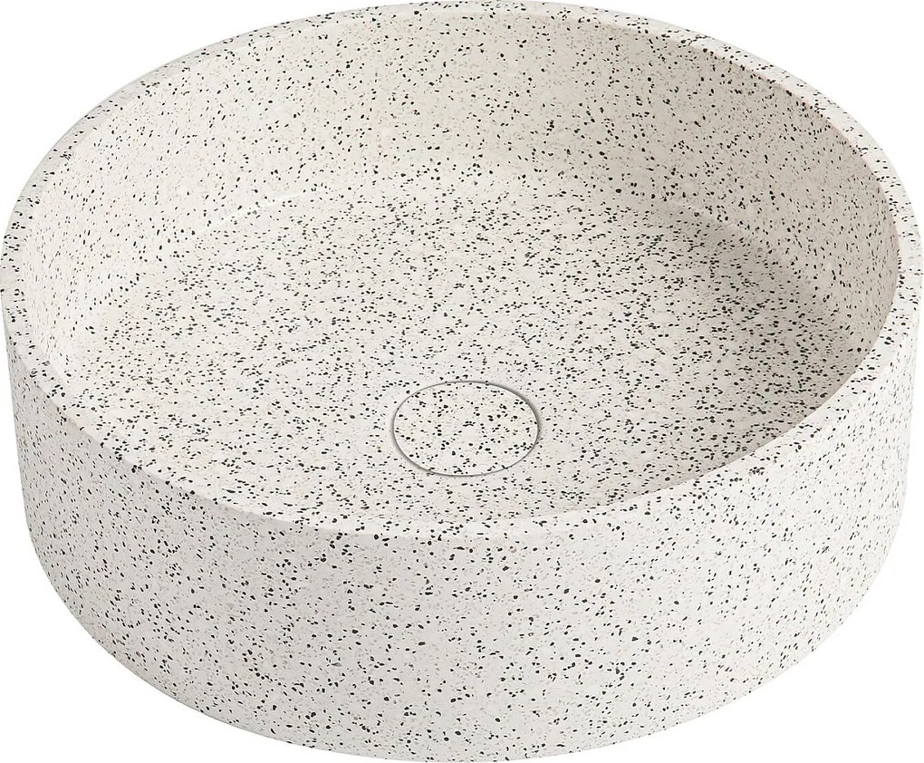 Umywalka nablatowa okrągła z lastryko – 39 cm – DUKAT