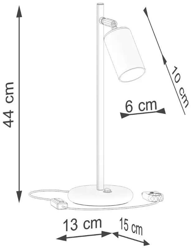 Lampka na biurko z ruchomym kloszem czarny + miedź - A577-Wezo