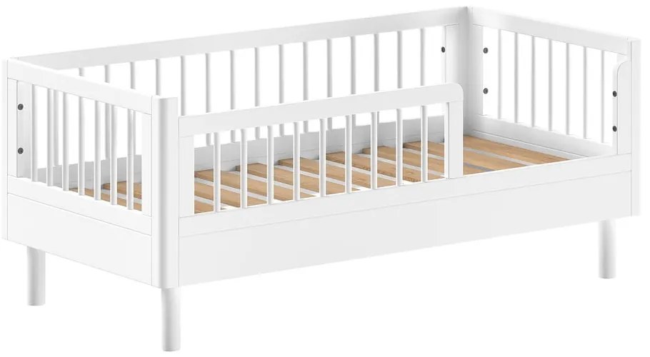 Białe łóżeczko z litego drewna bukowego 70x140 cm Forrest – Vipack