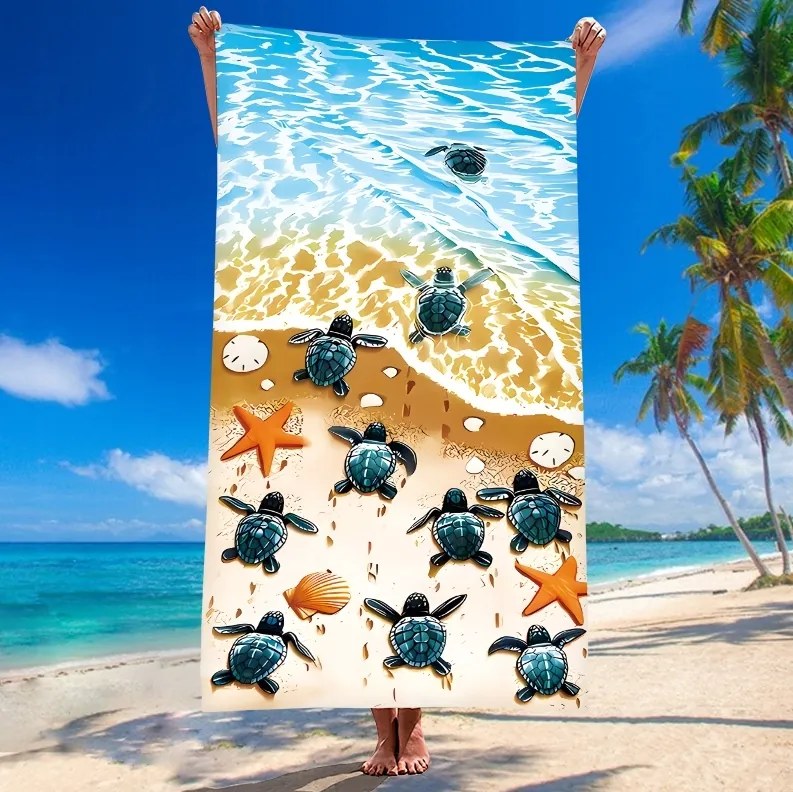 Ręcznik plażowy LIFE 100x180 cm kolorowy, 100% mikrofibra