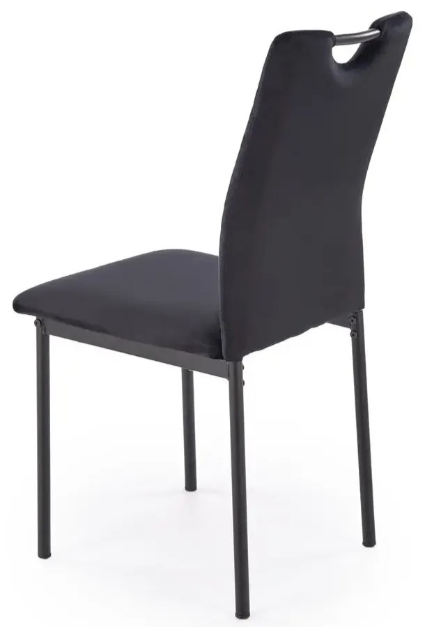 Krzesło tapicerowane K577 VELVET czarne HALMAR