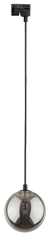 Żyrandol na łańcuchu do systemu szynowego TRACER 1xG9/8W/230V czarny/dymny czarny