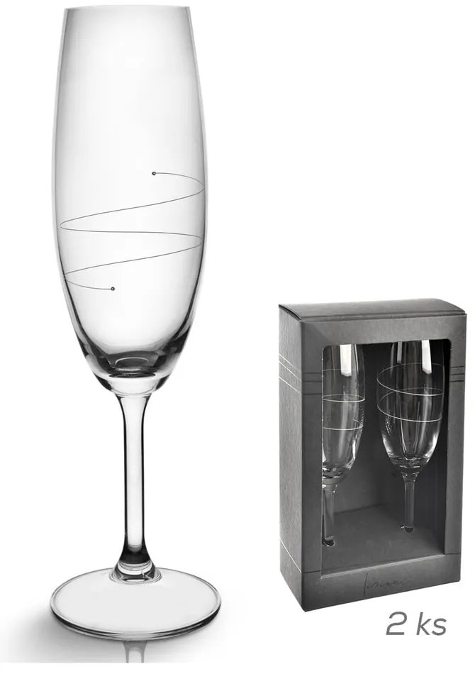 Kieliszki do szampana zestaw 2 szt. 220 ml – Orion