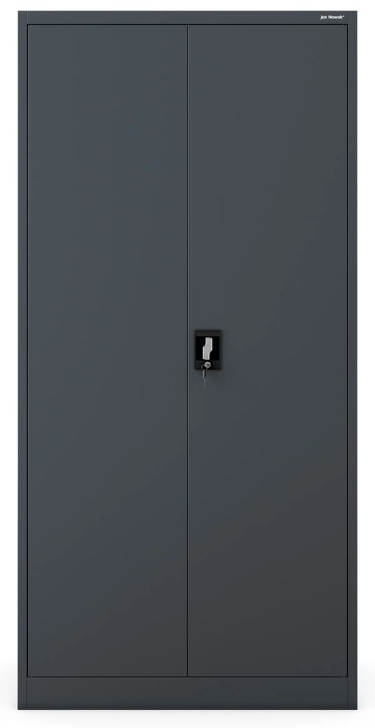 Szafa metalowa wielofunkcyjna z drążkiem antracytowa, 900x1850x450 mm: DAWID