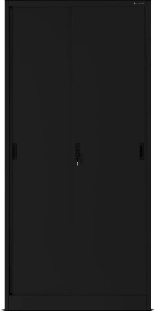 Przesuwna szafa biurowa Kuba 90x40x185 cm, czarna