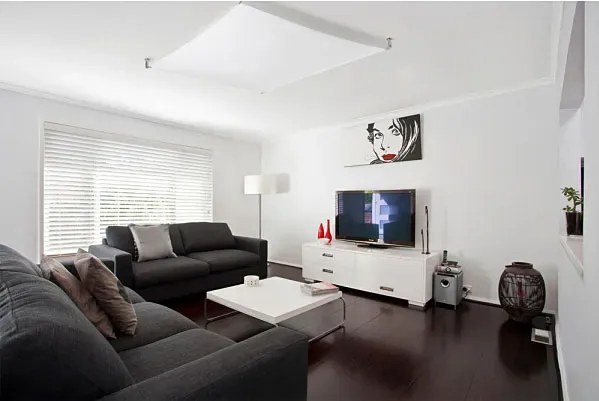 Biały tkaninowy plafon LED 130x105 cm - EX659 S3-F11