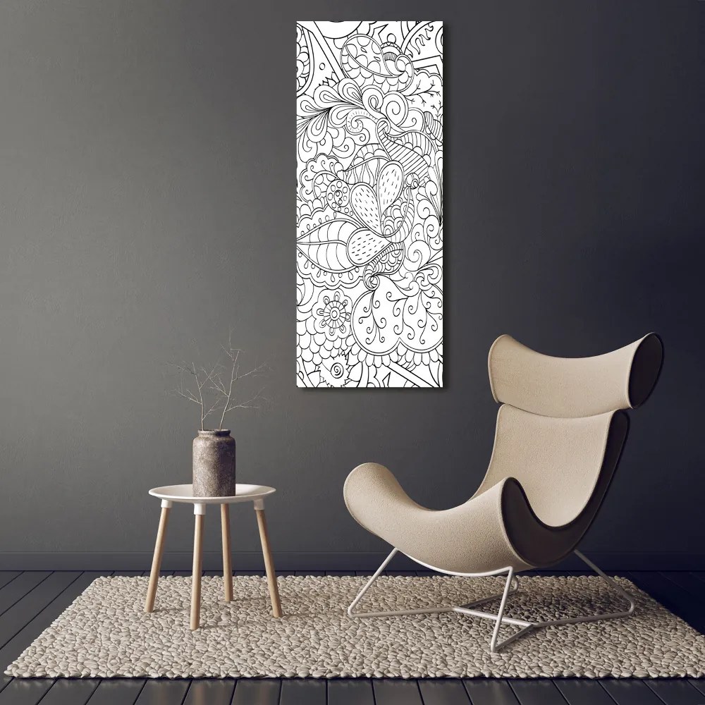 Foto obraz na płótnie pionowy Tło Zentangle