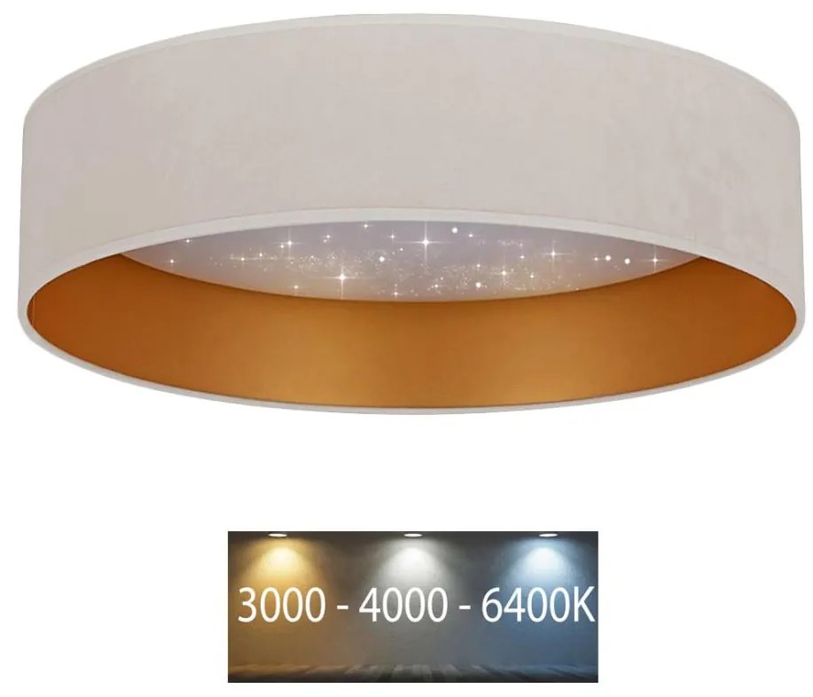 Brilagi - LED Plafon VELVET STAR LED/24W/230V śr. 40 cm  kremowy/złoty