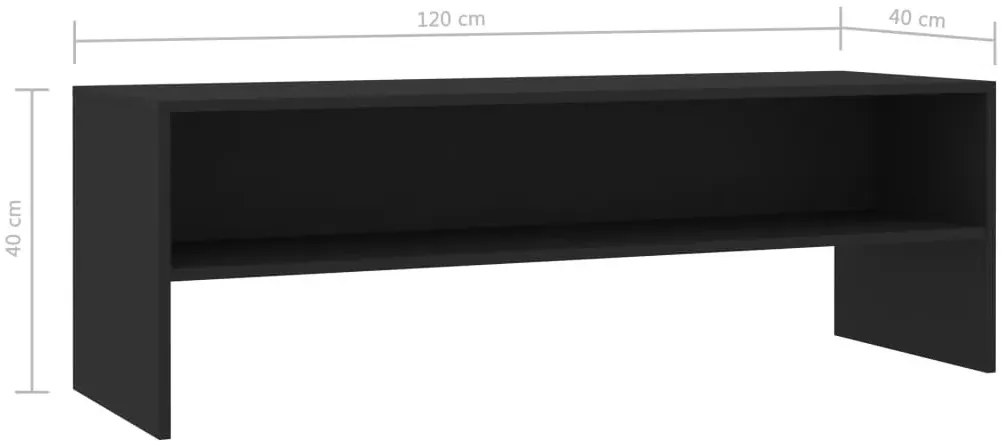 Czarna klasyczna szafka RTV A9-E27