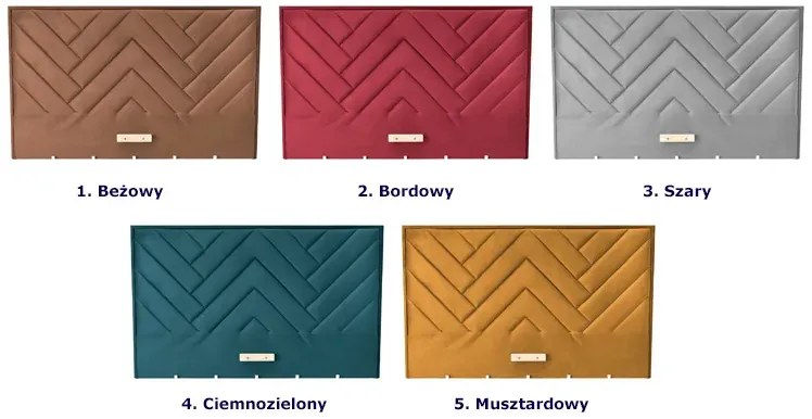 Ciemnozielony pikowany zagłówek do łóżka K2-Z45