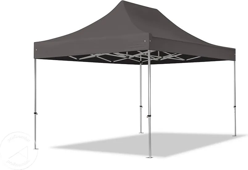 TOOLPORT 3x4,5 m Namiot Ekspresowy PROFESSIONAL Alu 40 mm, ze ścianami bocznymi, okna panoramiczne , ciemnoszary - (600204)