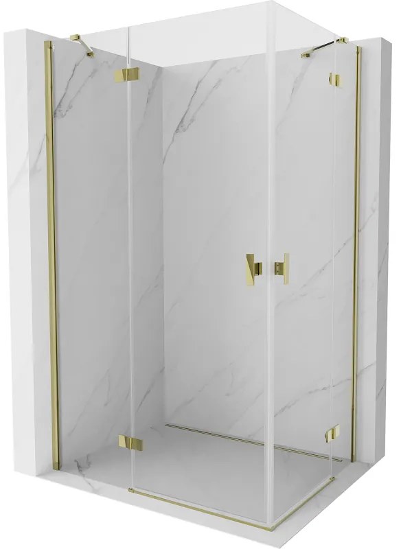 Mexen Mist-H Duo kabina prysznicowa uchylna lewa 115 x 100 cm, transparent, złota - 8A5-115L-100P-50-00
