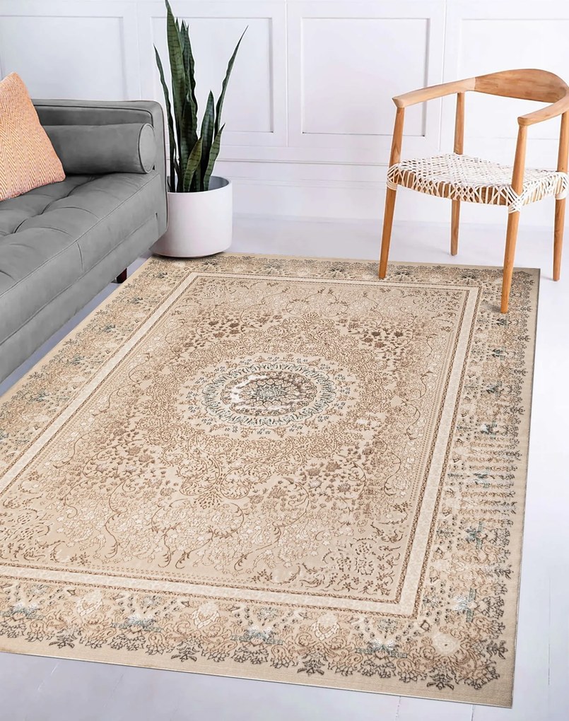 Dywan vintage Beyond Rozeta beżowy 80 cm x 150 cm