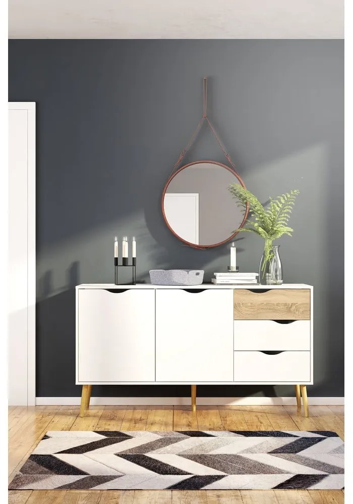 Biała komoda 147x82x39 cm Oslo – Tvilum