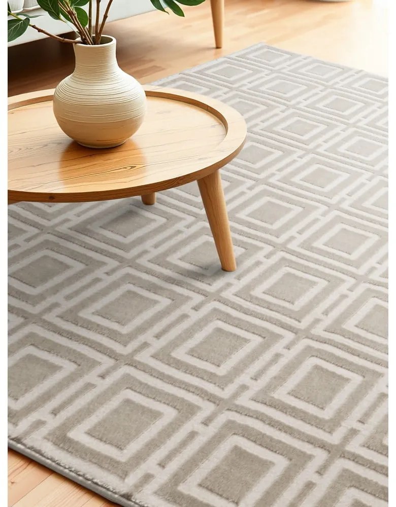 Kremowy dywan 160x235 cm Perles Howlite – Elle Decoration