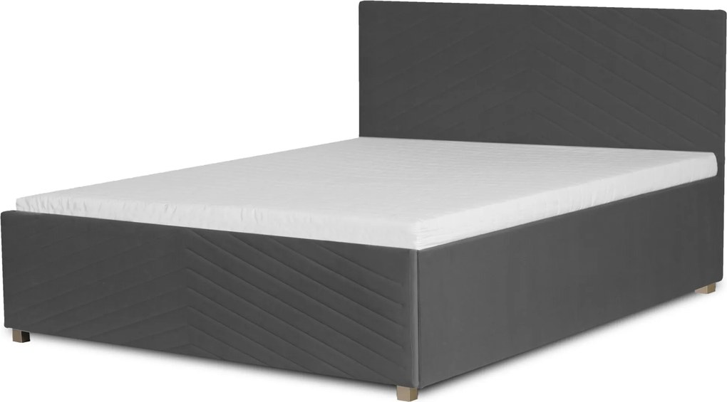 Łóżko VEGA 160x200 cm Zielony oliwkowy Bez materaca