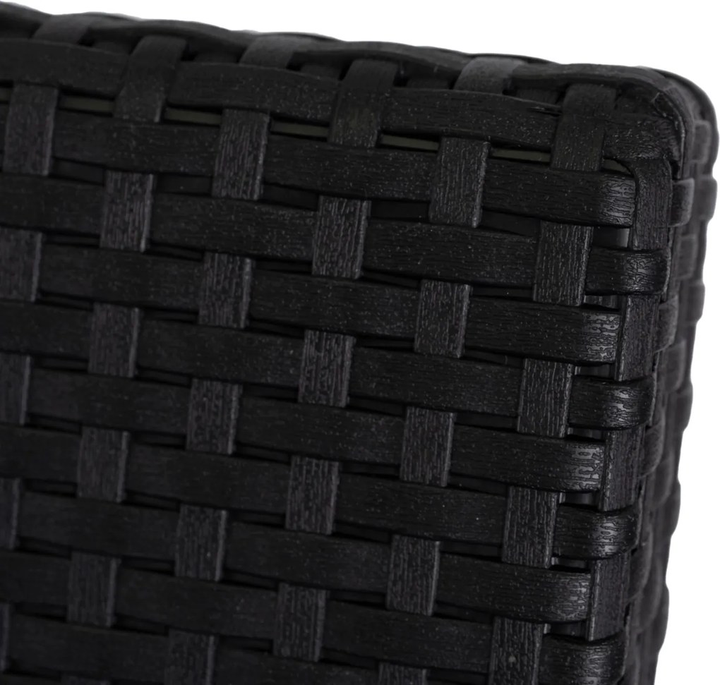 Sofa ogrodowa 3-osobowa Flint, technorattan czarny