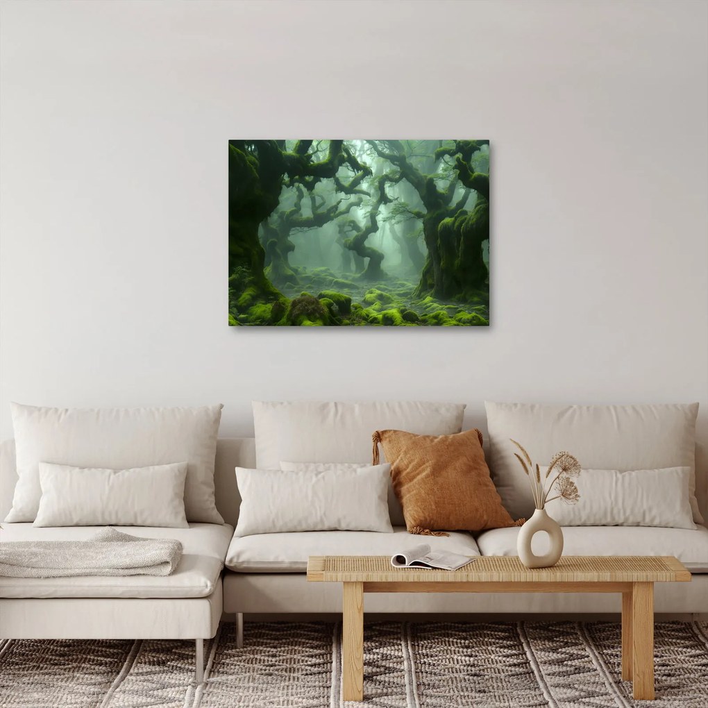 Obraz - Las porośnięty mchem (70x50 cm)