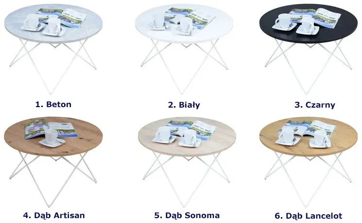Skandynawski stolik kawowy dąb artisan - Noemi 5X