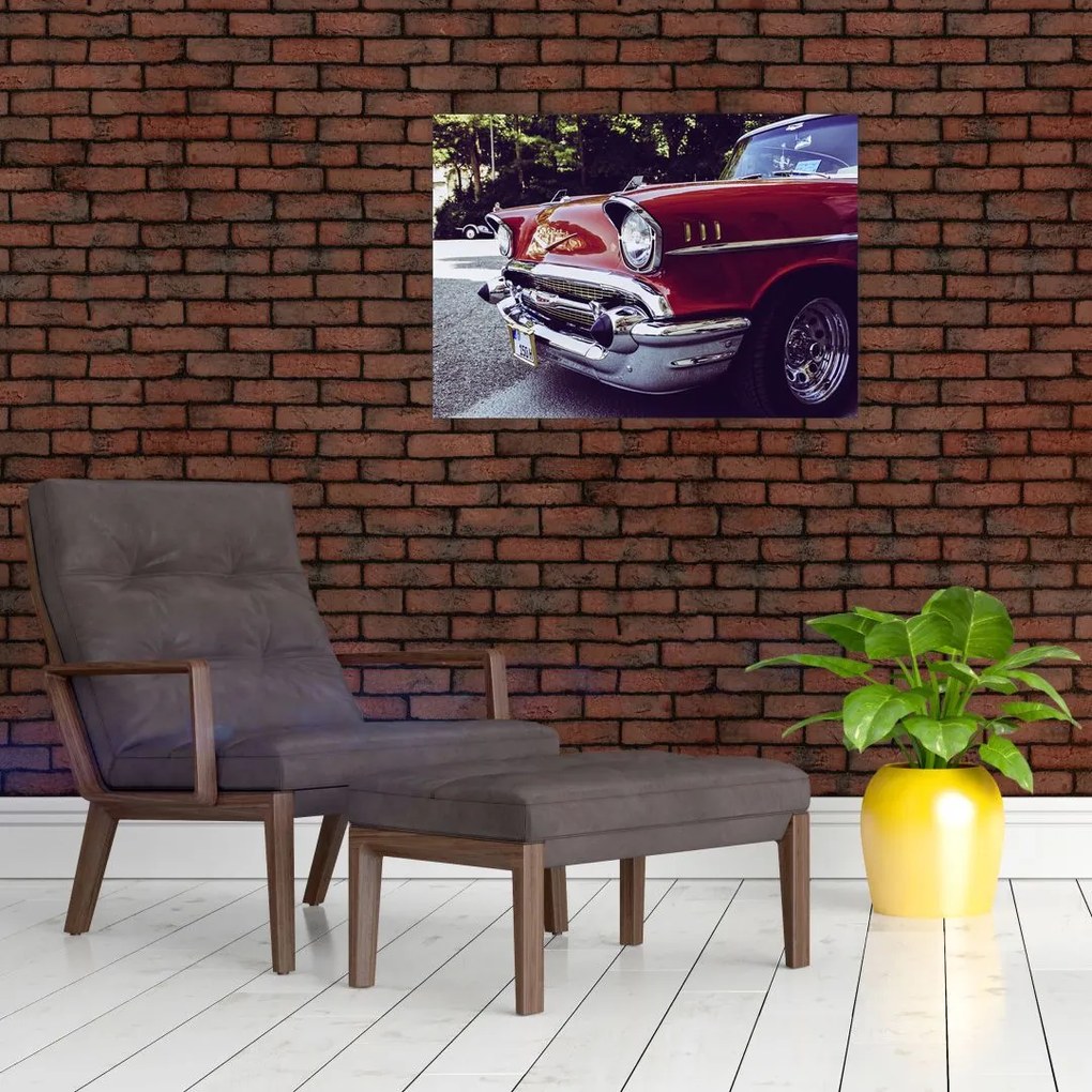 Obraz na szkle starego samochodu (70x50 cm)