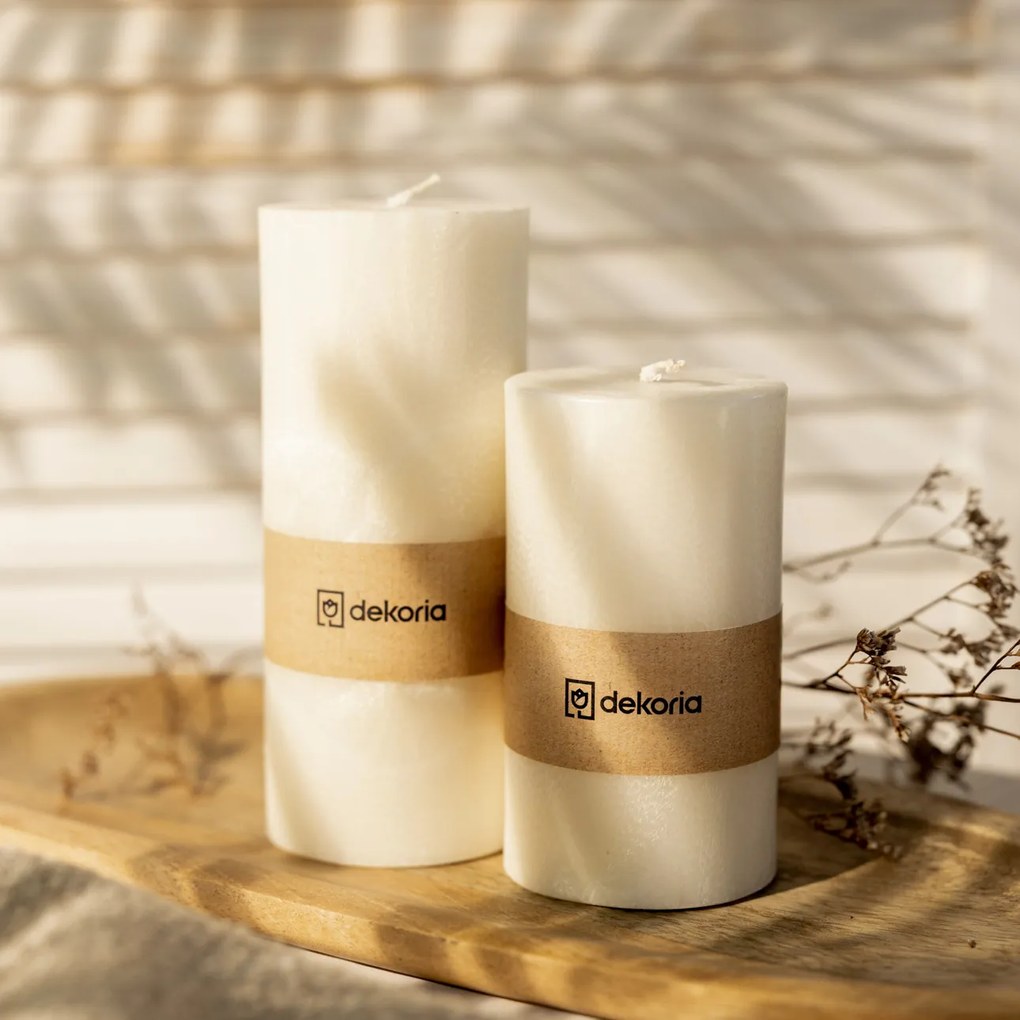 Świeca zapachowa palmowa walec White