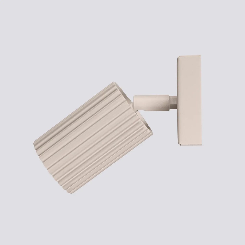 Kinkiet KARBON taupe ryflowany z regulowanym kloszem SOLLUX  LIGHTING