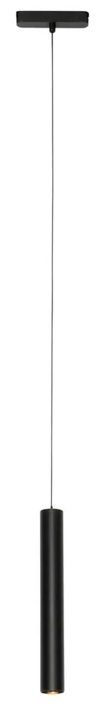 Nowoczesna czarna lampa wisząca do systemu szynowego jednofazowego 4,5 W 3000 K - Magnetic Cassie