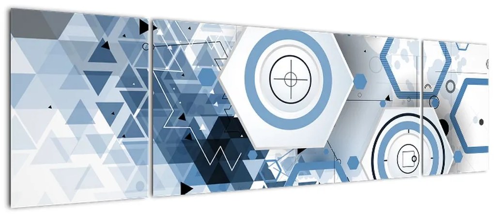 Obraz - Abstrakcja geometryczna (170x50 cm)