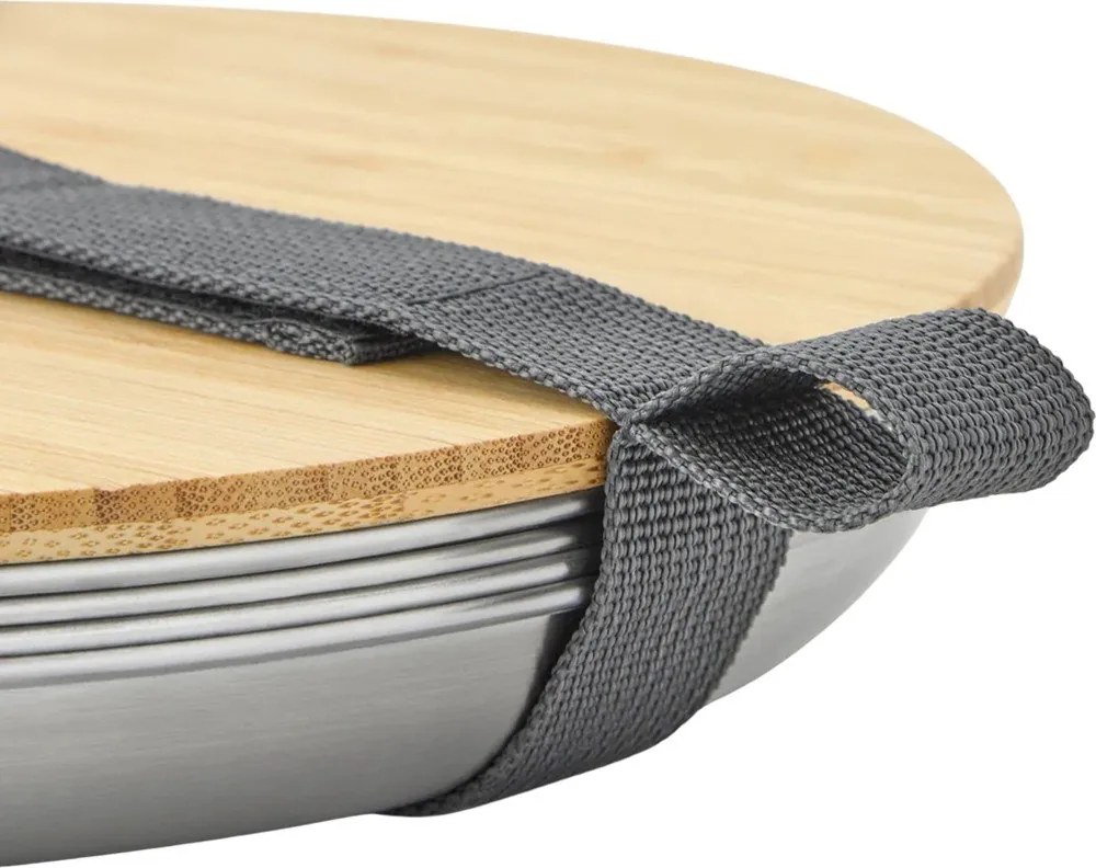 Talerze ze stali nierdzewnej w kolorze srebra zestaw 4 szt. ø 25,5 cm – Black + Blum