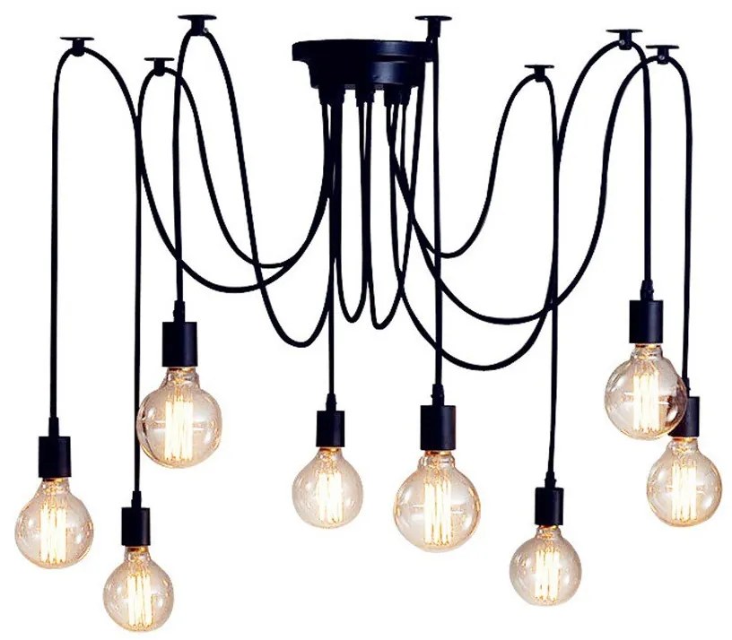 Lampa sufitowa pająk wisząca AT45-10SZ-Black