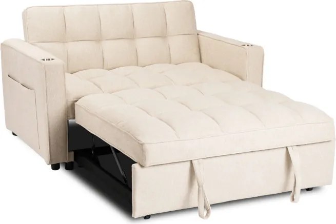 Fotel do Spania ASTER Rozkładany Amerykanka Beżowy Nowoczesny