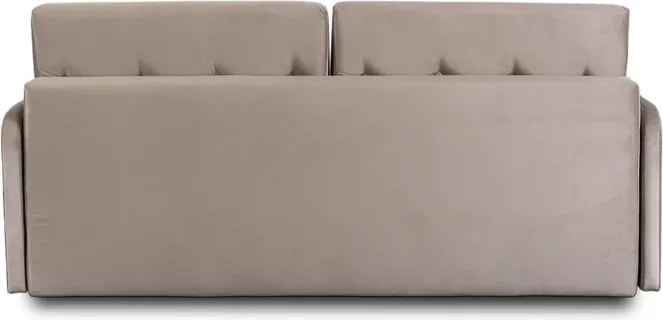 Sofa Rozkładana z Funkcją Spania VIVO Dwuosobowa Beżowa Glamour do Salonu