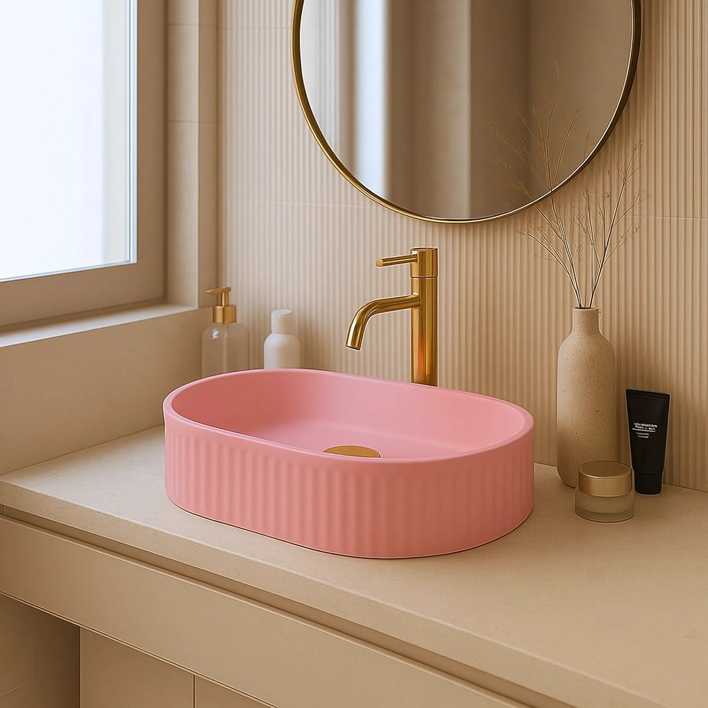 Umywalka nablatowa Rea Vanda Bubble Gum Matt