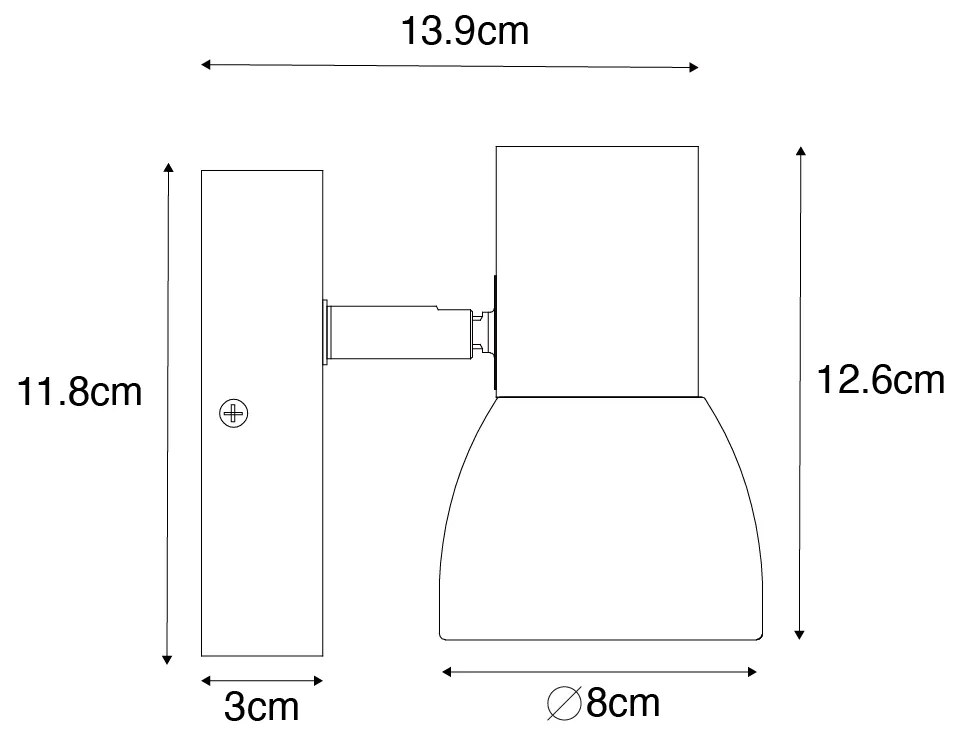 Rustykalna lampa ścienna drewniana z białym regulowanym - Thorin