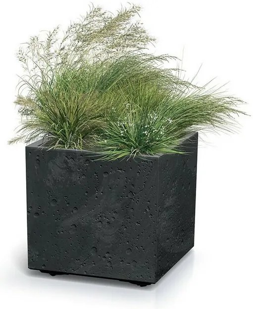 Doniczka SIERRA SQUARE BETON EFFECT 28,8 cm, antracyt, S