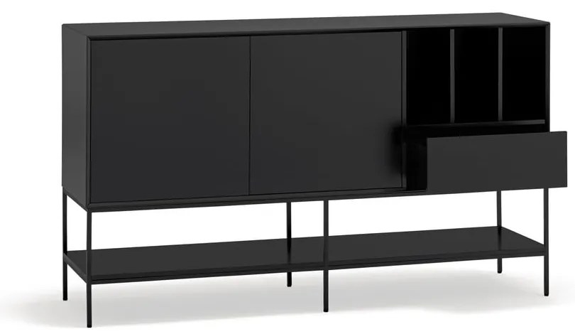 Czarna komoda 166x98x45 cm Platt – Teulat