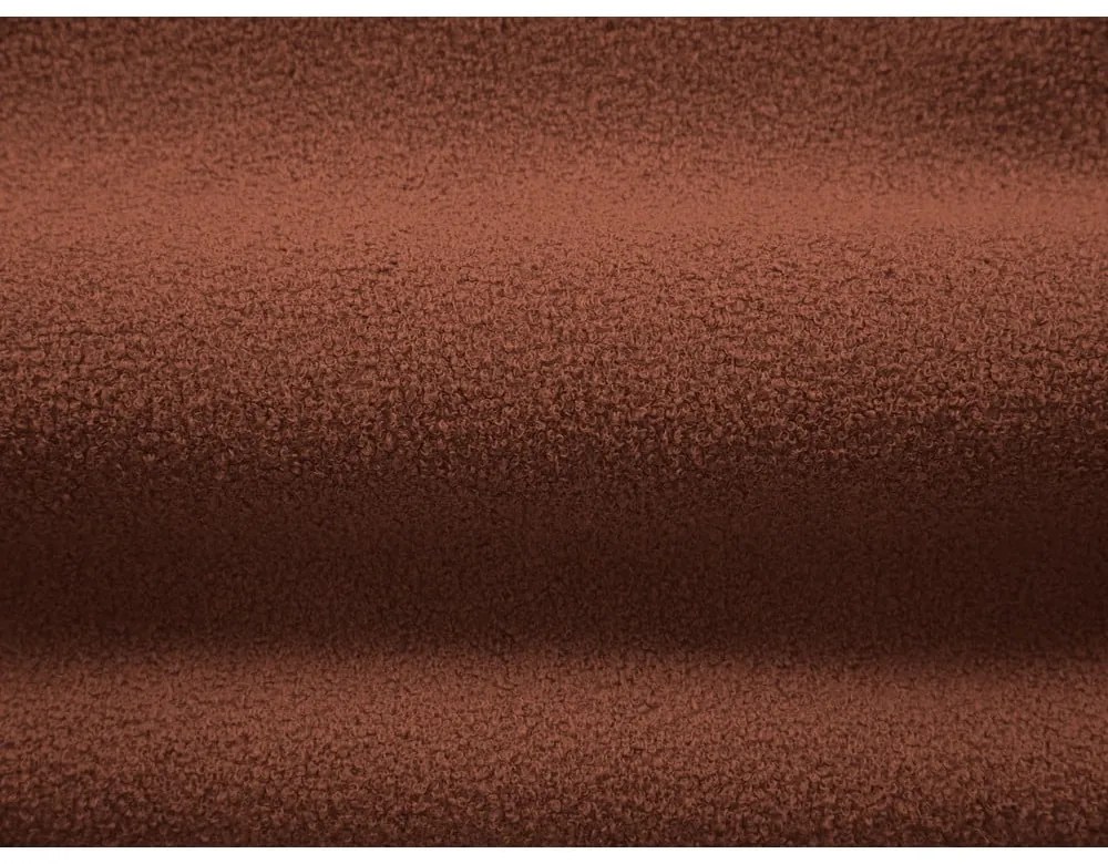 Ceglasty fotel z materiału bouclé Chuck – Micadoni Home