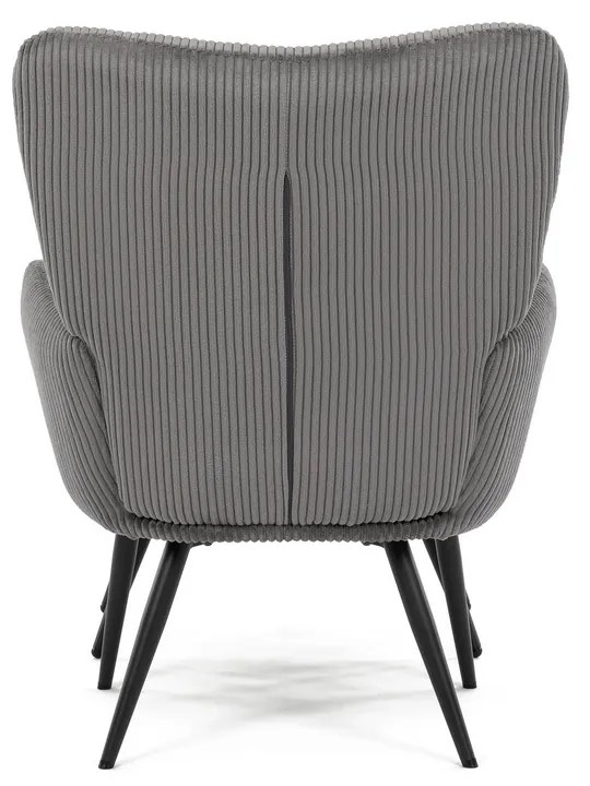 Fotel relaksacyjny z podnóżkiem L7285 GREY6, szary