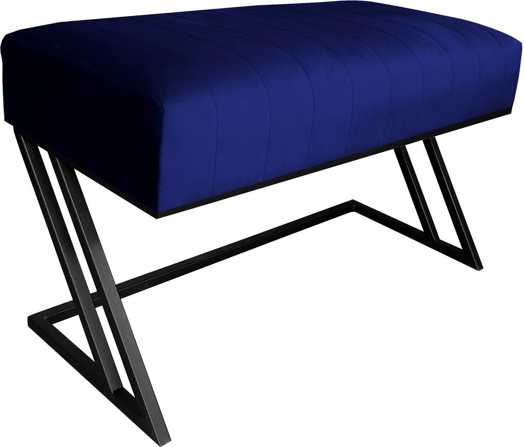 Ławka ZETA tkanina Welur loft ławka metal : Kolor Stelaża - Czarny , Kolor tkaniny - VELVET - MG16, Typ tkaniny - Velvet