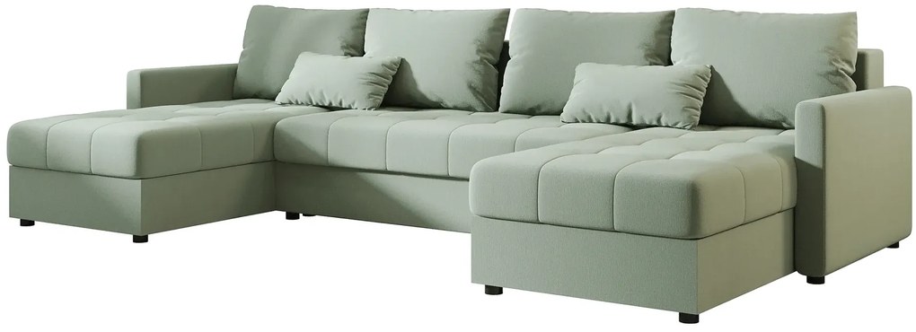 Zielony rozkładany narożnik w kształcie U L0-L57