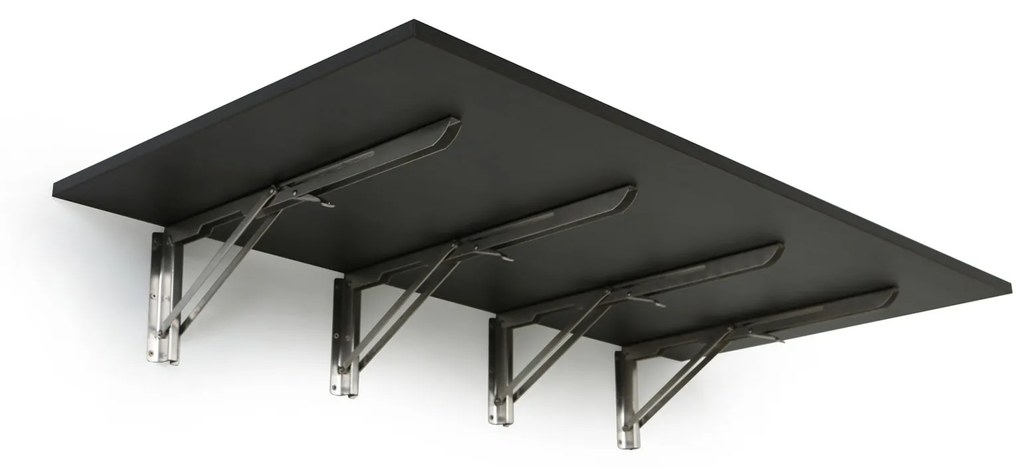 Stół składany na ścianie, 1200 x 600 mm, nośność 60 kg, wenge
