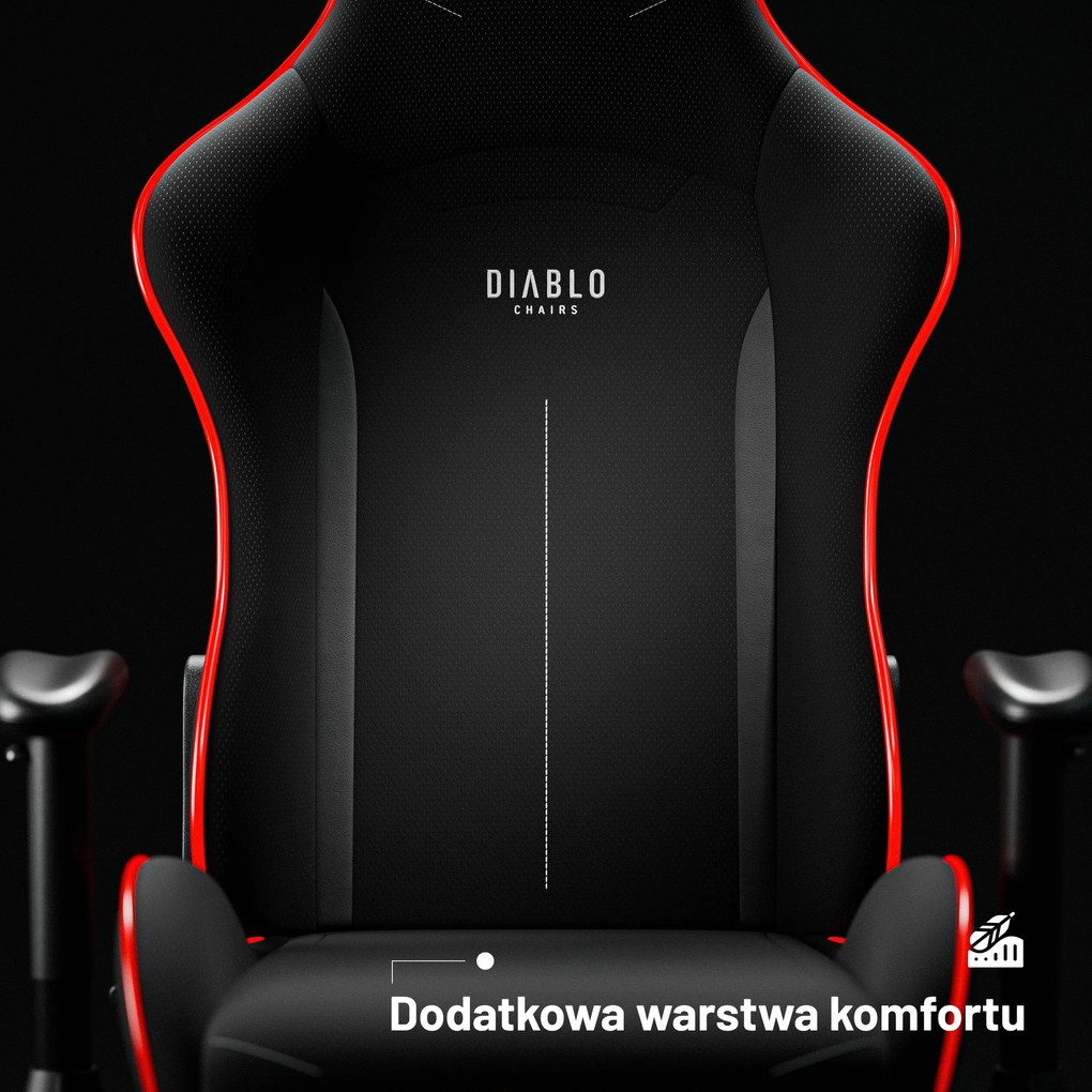 Fotel gamingowy LED RGB czarny Diablo X-Starter