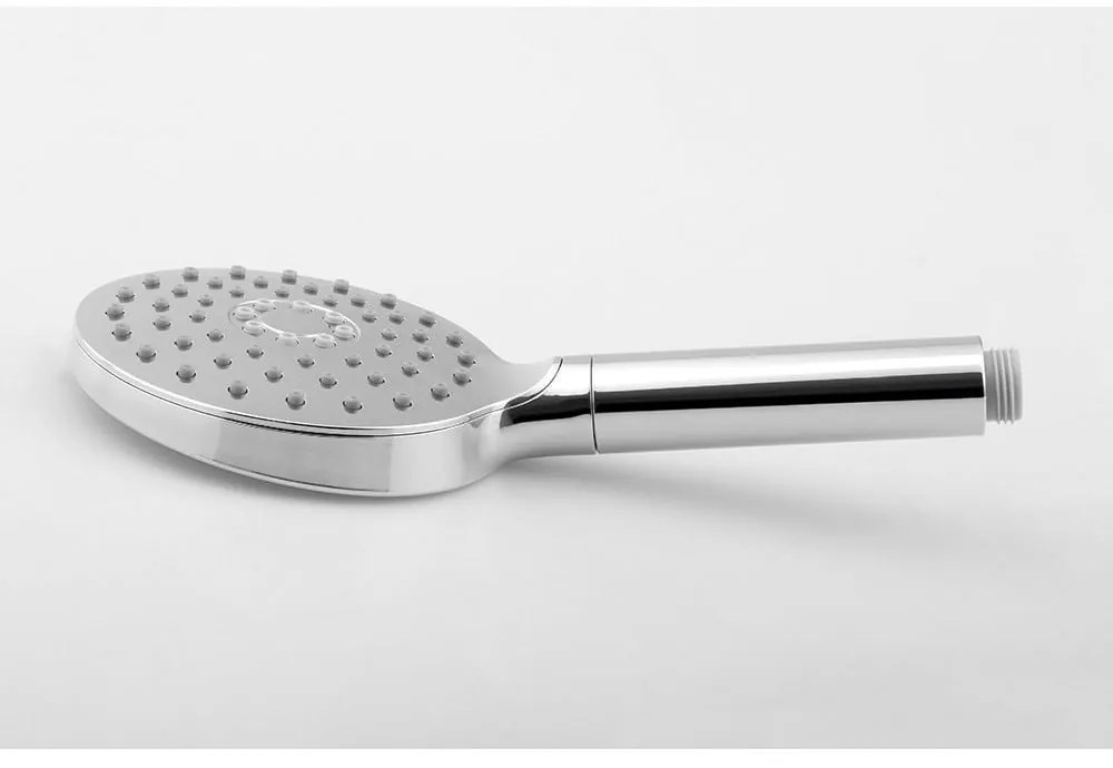 Plastikowa słuchawka prysznicowa w kolorze srebra z połyskiem ø 12 cm – Sapho